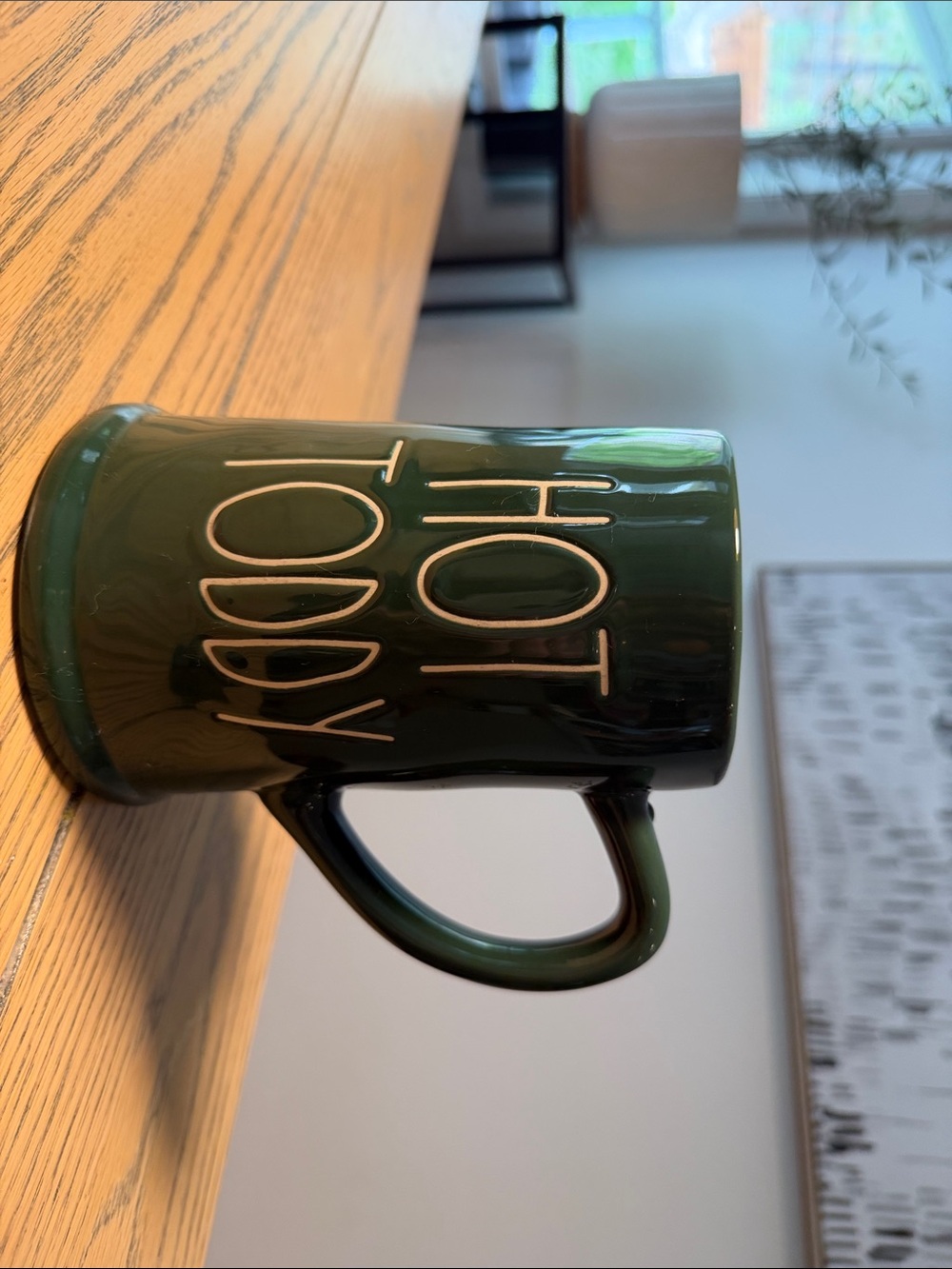 Rae Dunn Green Ceramic 'HOT TODDY' Mug